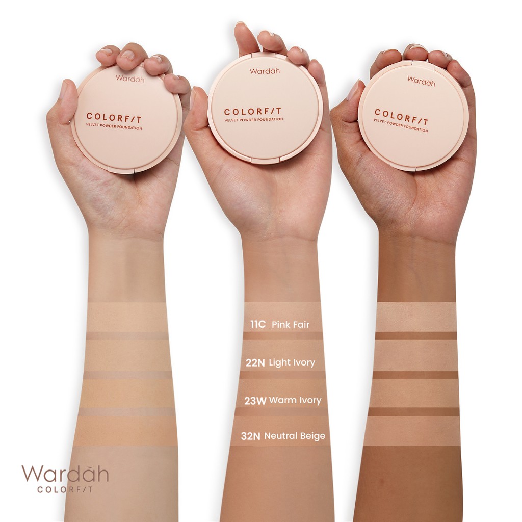 Wardah Colorfit Velvet Powder Foundation REFILL 23W Warm Ivory