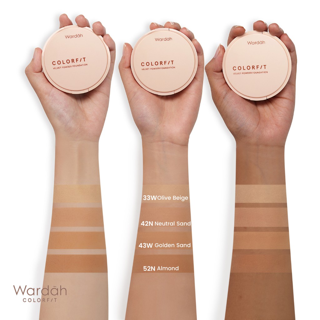 Wardah Colorfit Velvet Powder Foundation REFILL 42N Neutral Sand