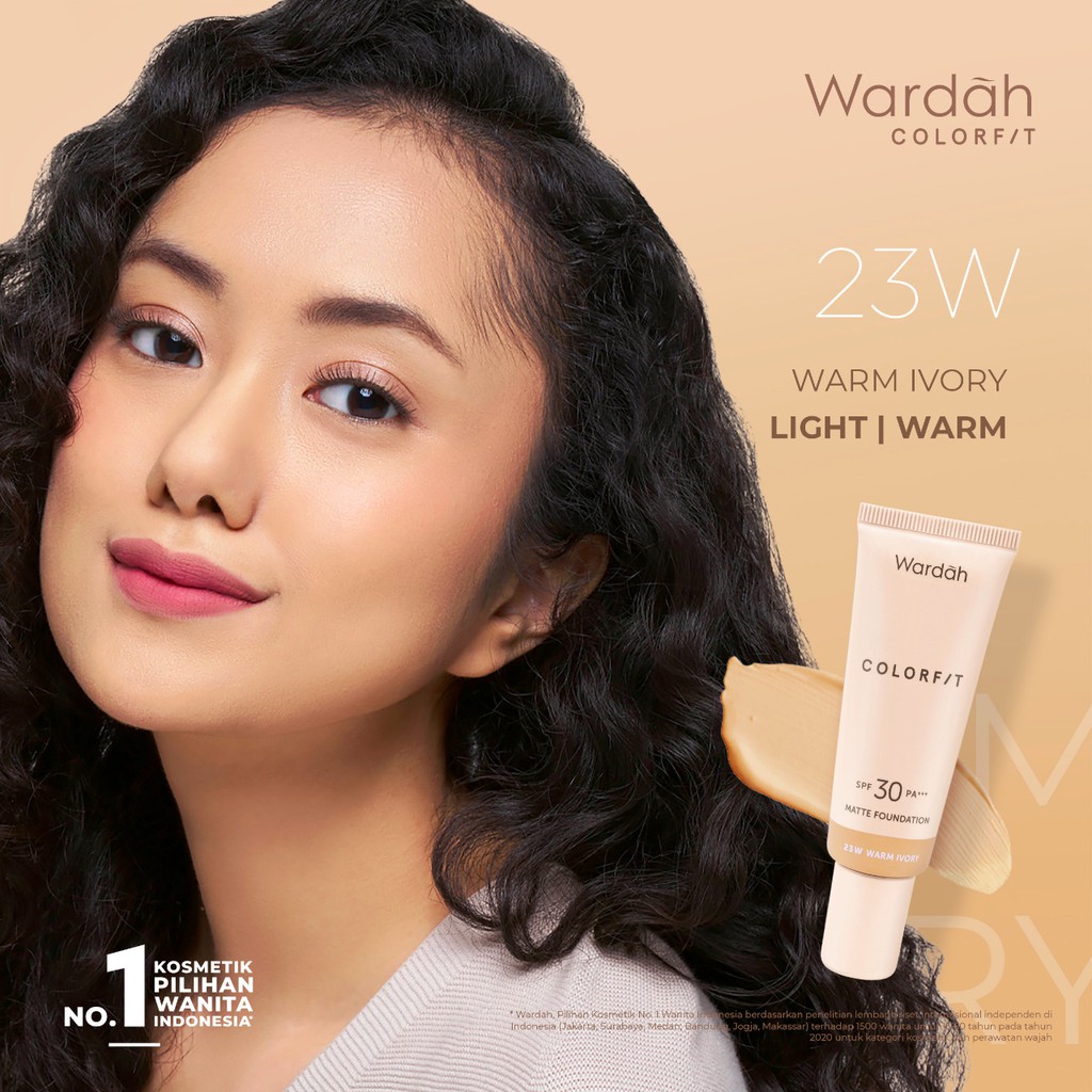 Wardah Colorfit Matte Foundation 23W Warm Ivory