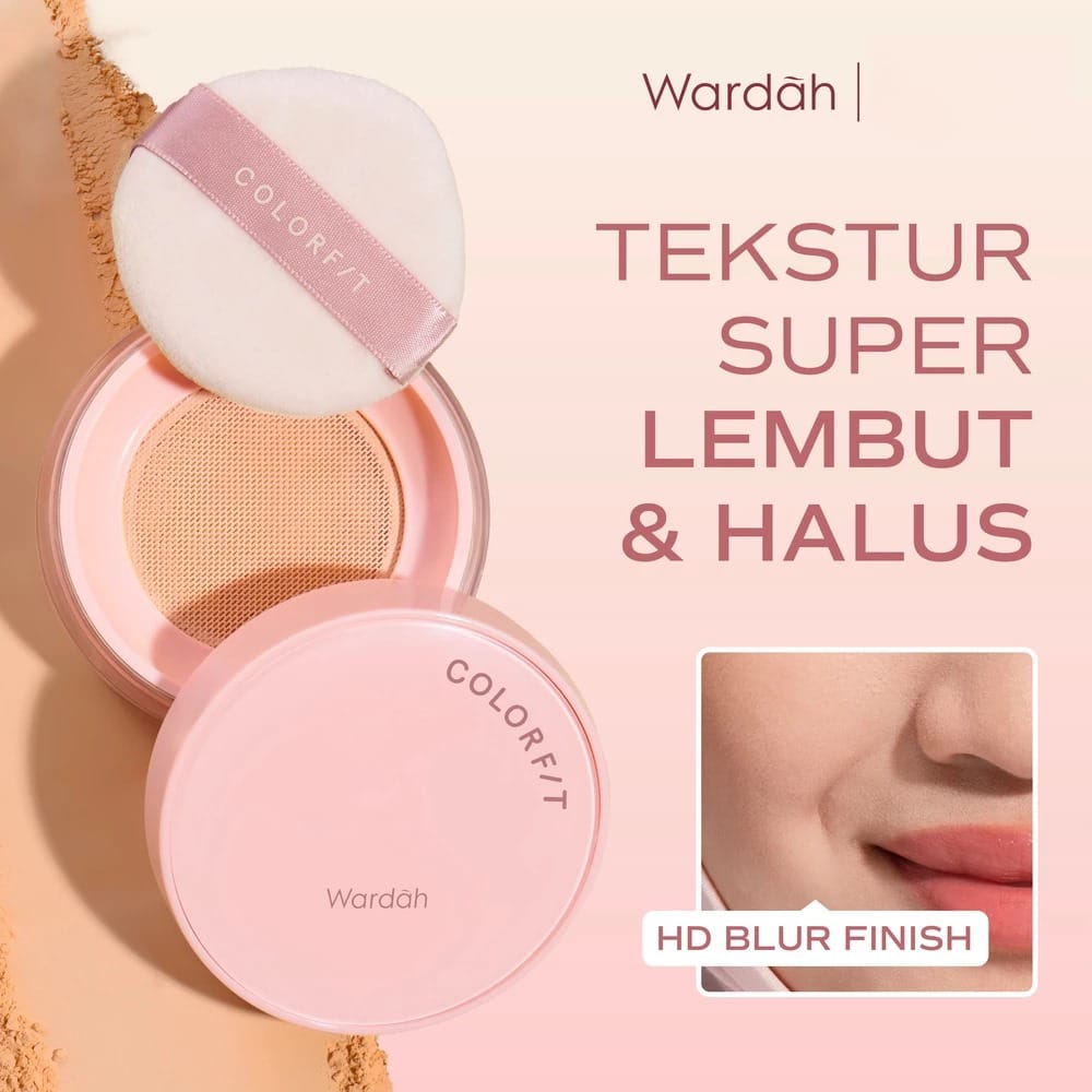 Wardah Colorfit HD Blurify Loose Powder 43W Golden Sand (Bedak Tabur)