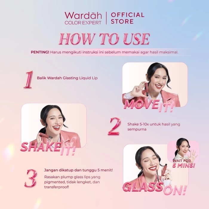 Wardah Glasting Liquid Lip 3.5gr (Lip Cream Transferproof) - 14 Latte Lacquer