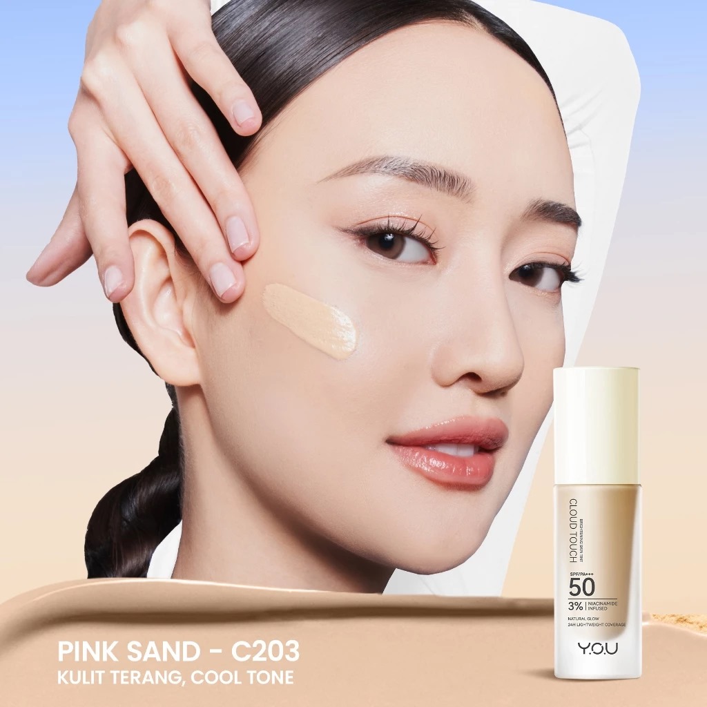 YOU Cloud Touch 3% Niacinamide BRIGHTENING Skin Tint SPF50 PA+++ 20ml - C203 Pink Sand