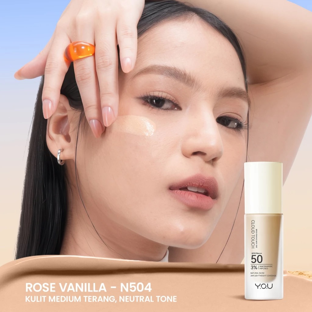 YOU Cloud Touch 3% Niacinamide BRIGHTENING Skin Tint SPF50 PA+++ 20ml - N504 Rose Vanilla