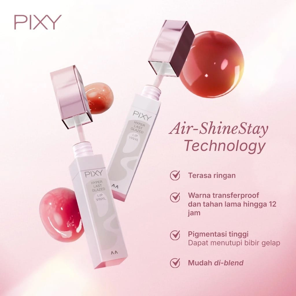 Pixy Hyperlast Glazed Lip Vinyl 3gr - 01 Barely Peachy