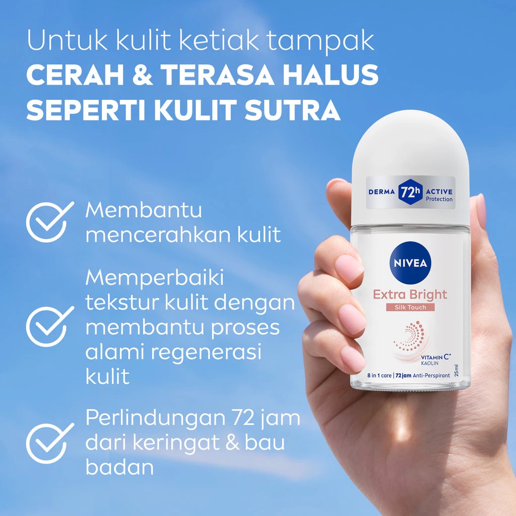 Nivea Deodorant Roll On 50ml - Silk Touch
