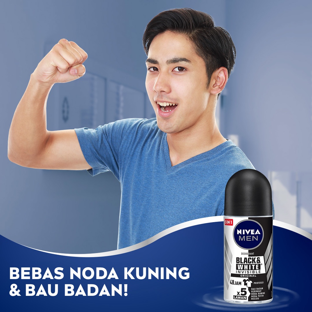 Nivea MEN Deodorant Roll On 50ml - Black & White