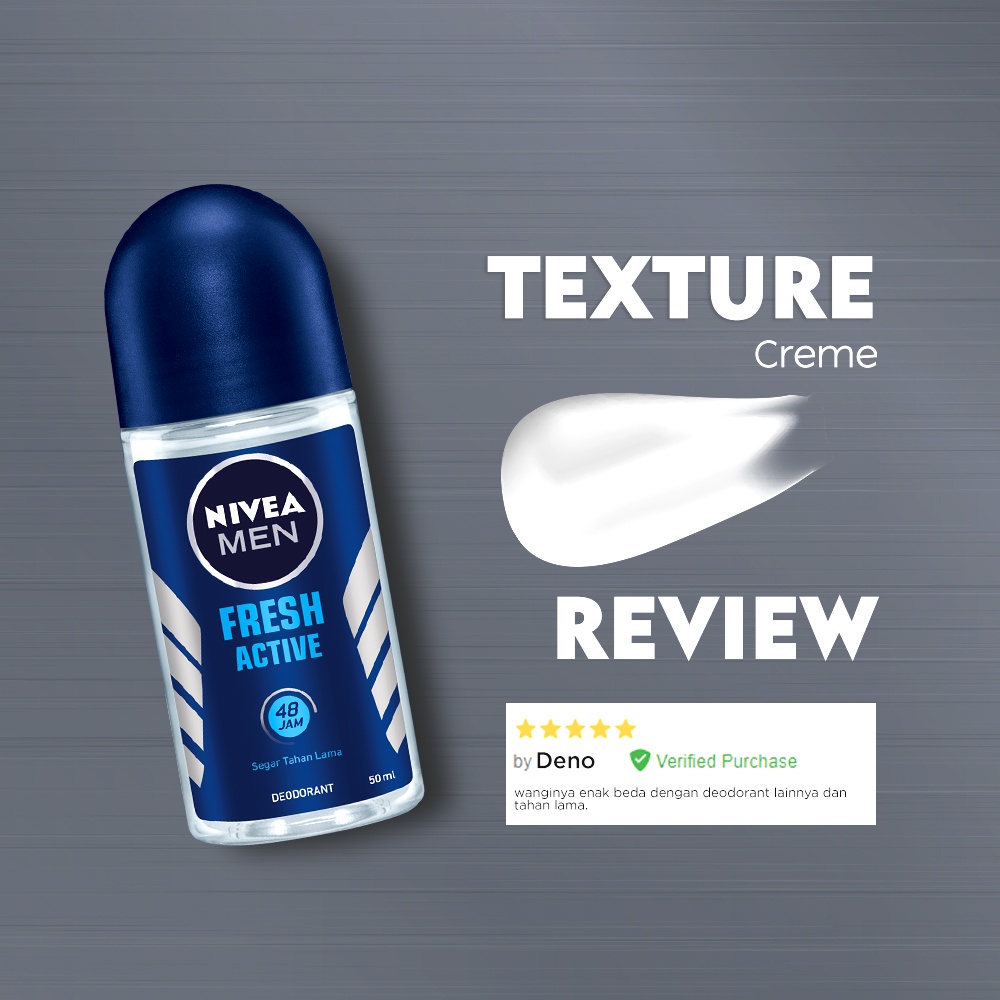 Nivea MEN Deodorant Roll On 50ml - Fresh Active