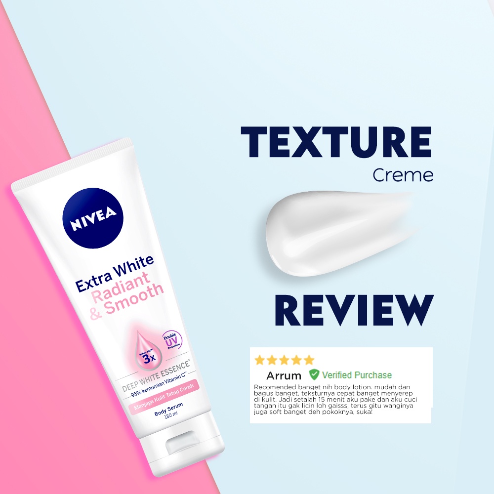 Nivea Body Serum Extra White 180ml - Radiant Smooth