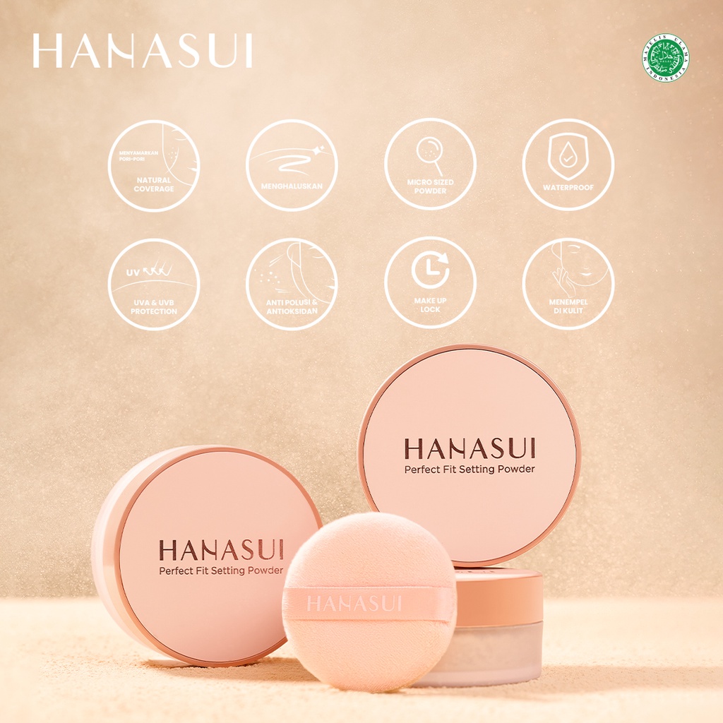 Hanasui Perfect Fit Setting Powder 12gr - 03 Natural