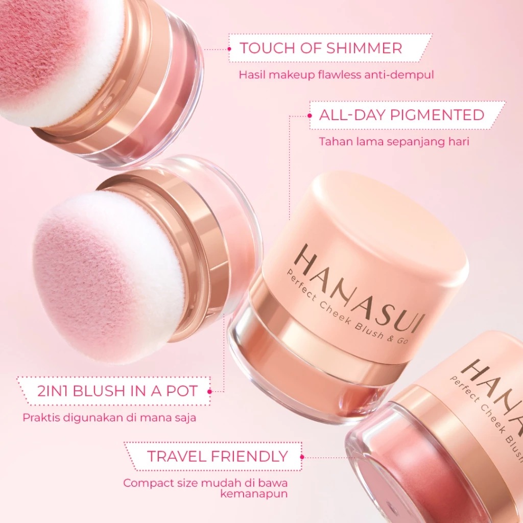 Hanasui Perfect Cheek Blush & Go 2.5gr - 01 Pink
