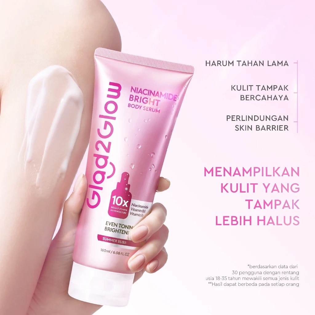 Glad 2 Glow Body Serum - Niacinamide Bright Summer Bliss 180ml