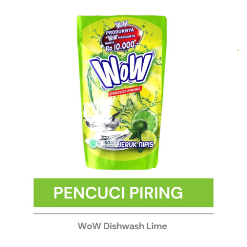 WOW Dishwash Liquid 600ml Jeruk Nipis (Sabun Cuci Piring)