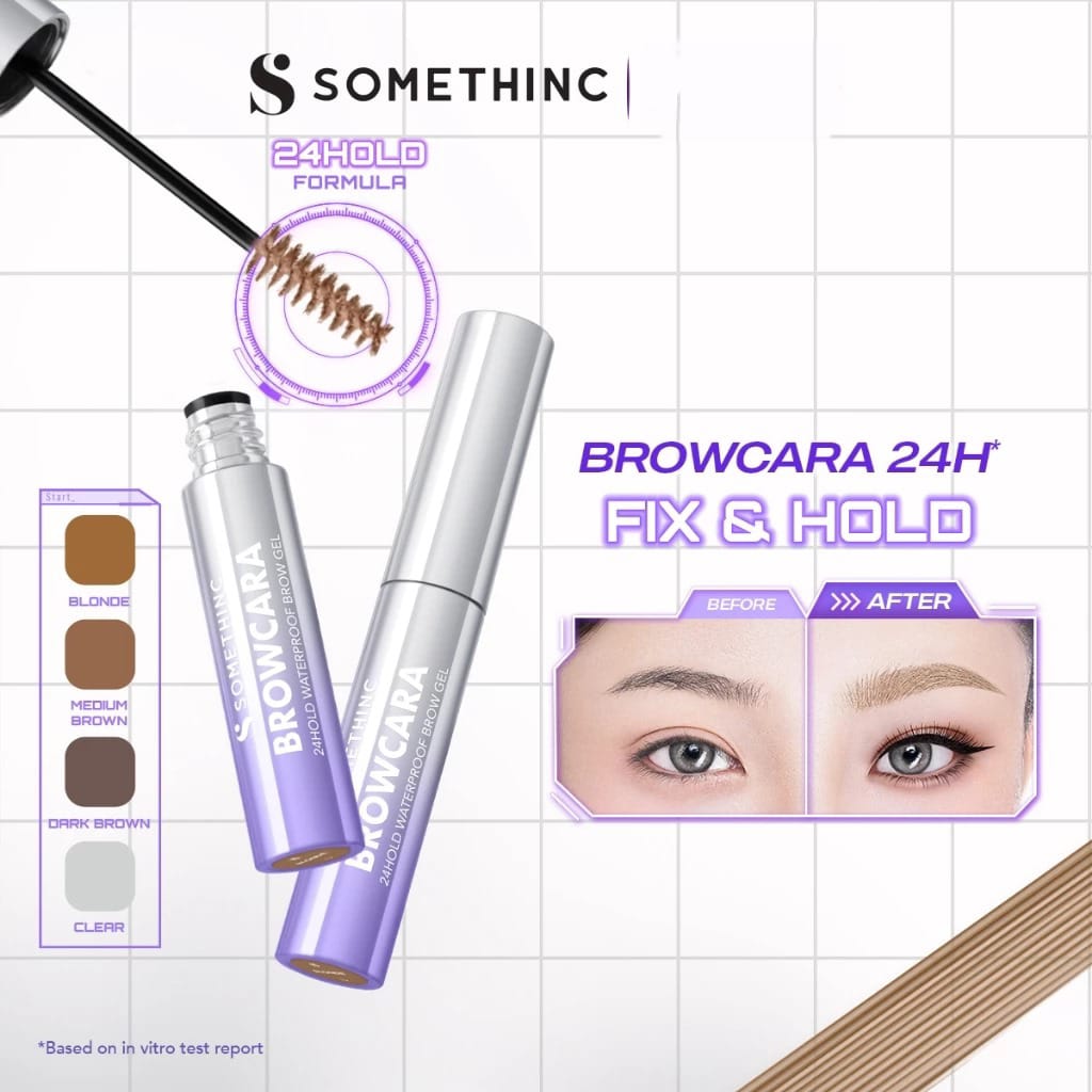 Somethinc Browcara 24Hold Waterproof Brow Gel - Blonde