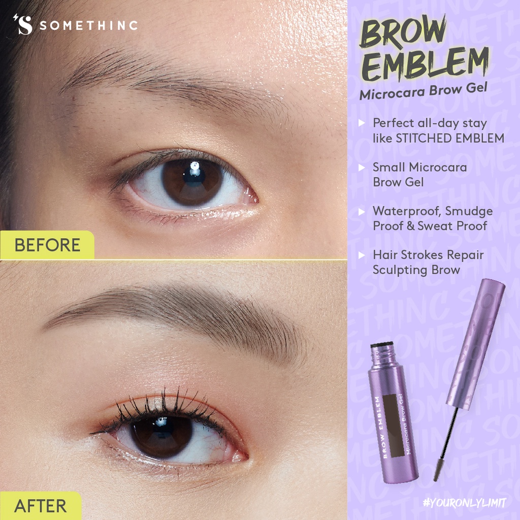 Somethinc Brow Emblem Microcara Brow Gel Waterproof - Dark Chocolate