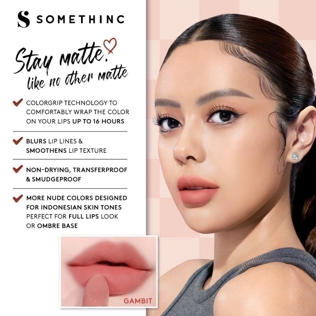 Somethinc Checkmatte Transferproof Lipstick 3.8gr - 10 Halo