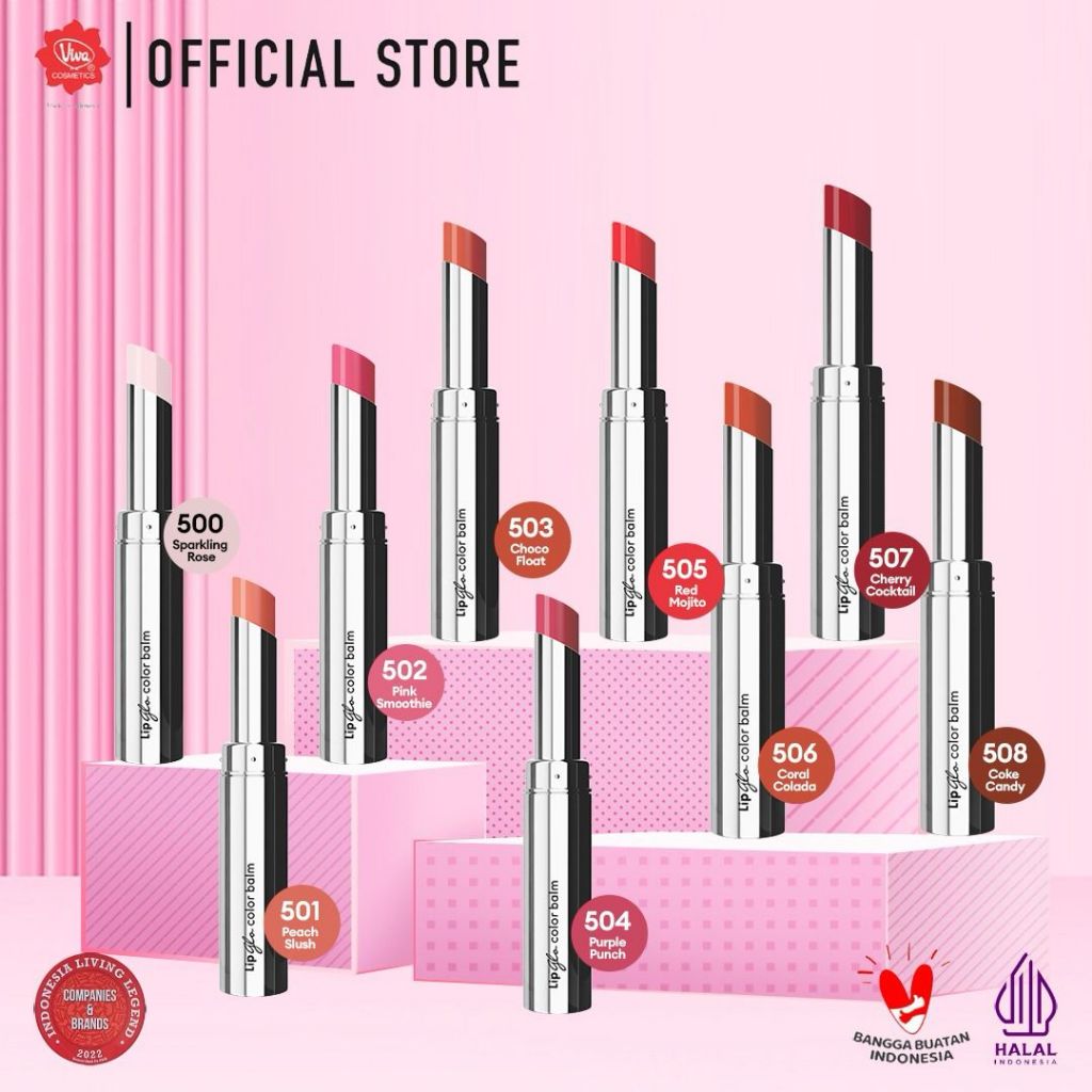 Red-A Lip Glo Color Balm 3in1 - 507 Cherry Cocktail (Lip Glow + Lip Balm + Lipstick)