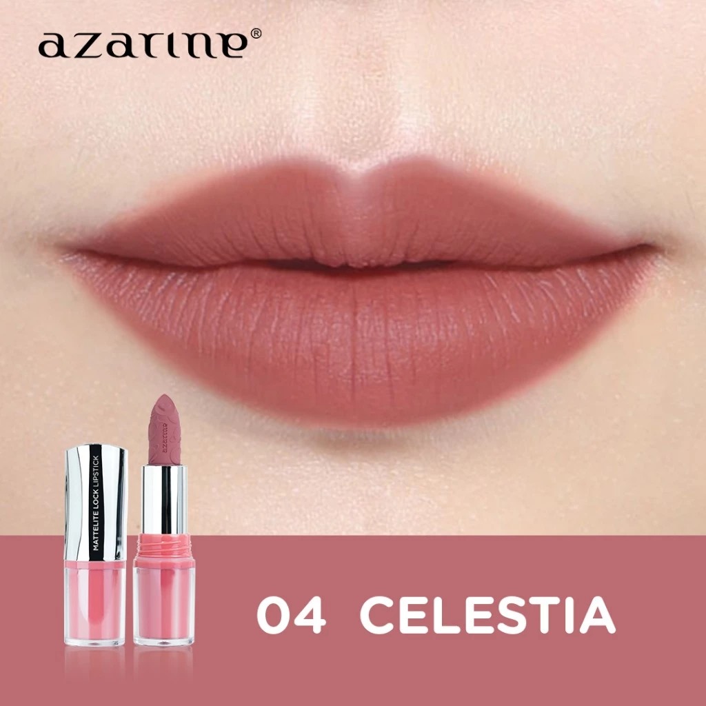 Azarine Mattelite Lock Lipstick 4gr - 04 Celestia