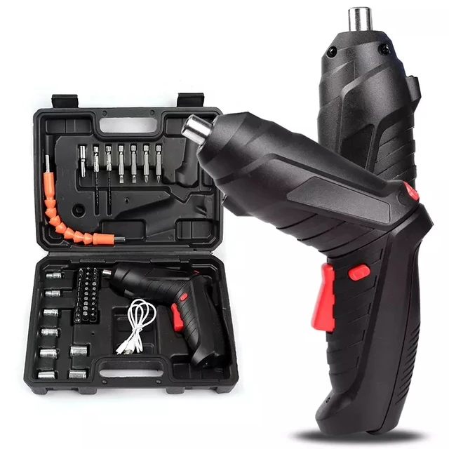 Screwdriver 4.2V Mesin Bor Mini 49in1 (Mesin Bor Set + Obeng)