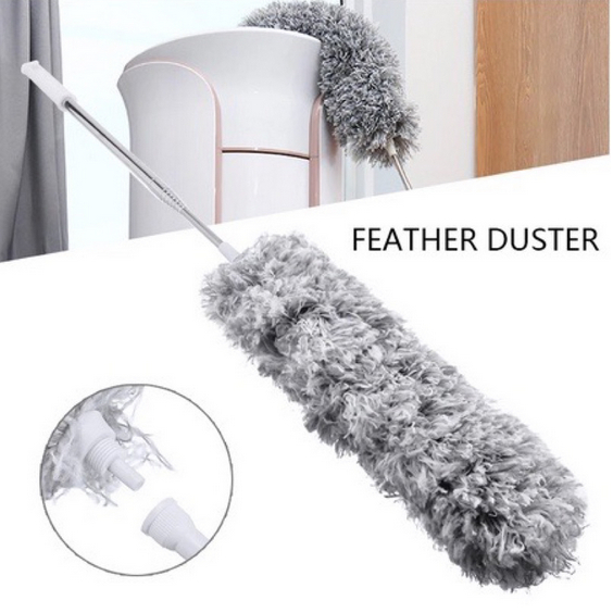 Kemoceng Bulu Microfiber + Gagang Panjang 2 Meter (Sulak Debu)