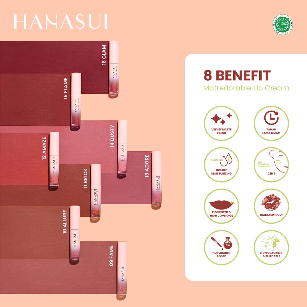 HANASUI Mattedorable Lip Cream 09 FAME