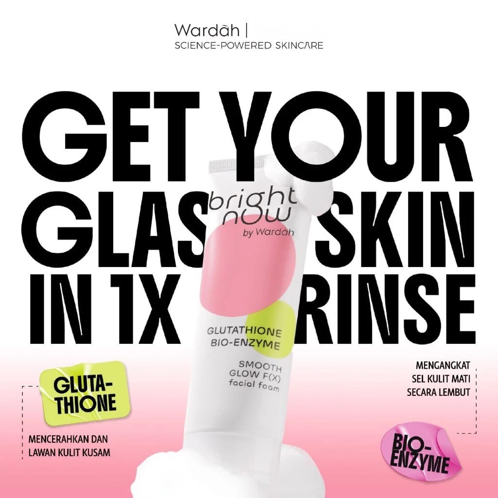 Wardah Bright Now Glutathione Bio-Enzyme Smooth Glow F(X) Facial Foam 50ml
