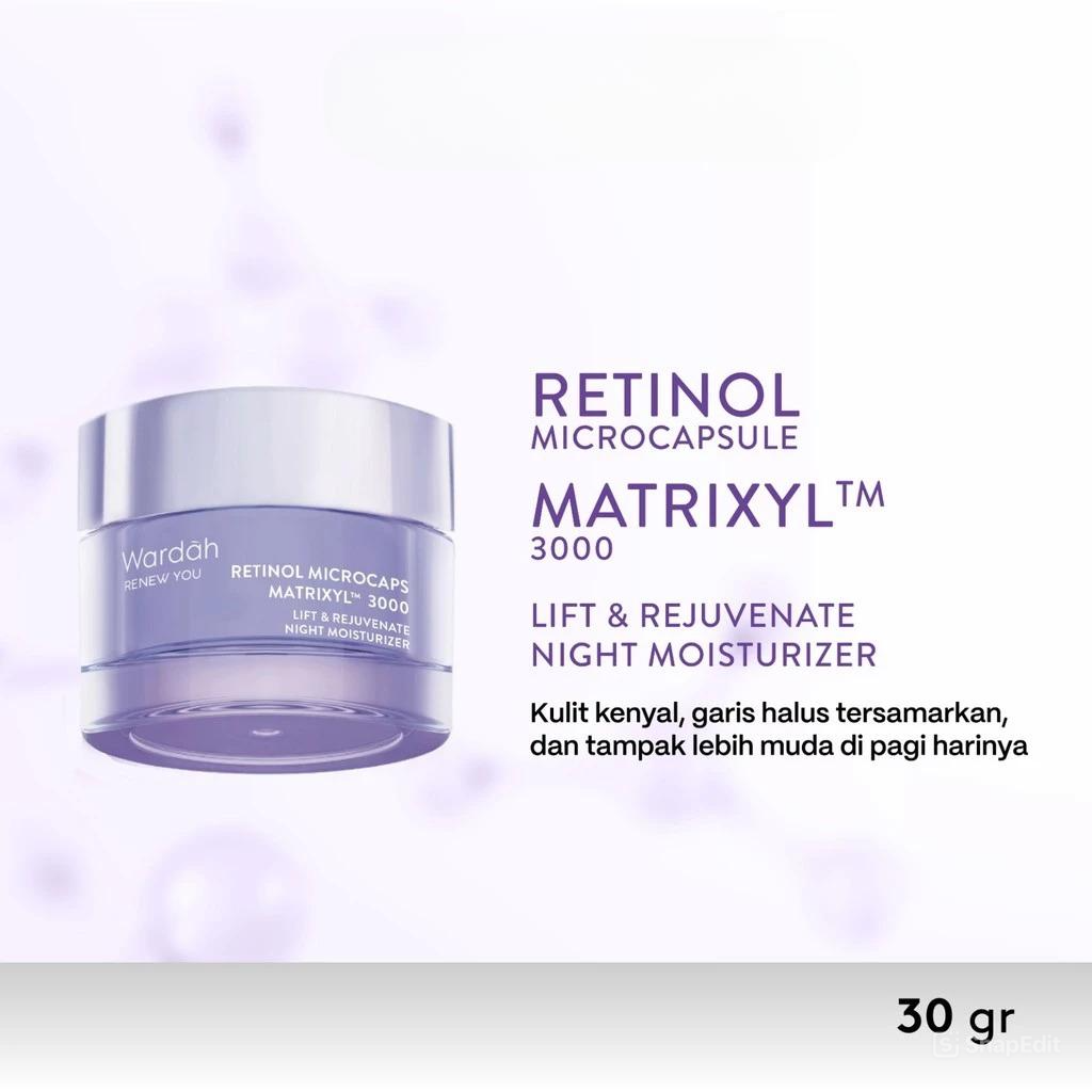 Wardah Renew You Retinol Microcaps Matrixyl 3000 Lift & Rejuvenate Night Moisturizer 30gr