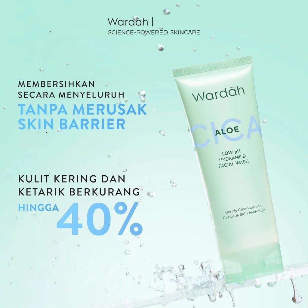 Wardah Cica Aloe Low pH Hydramild Facial Wash 50ml