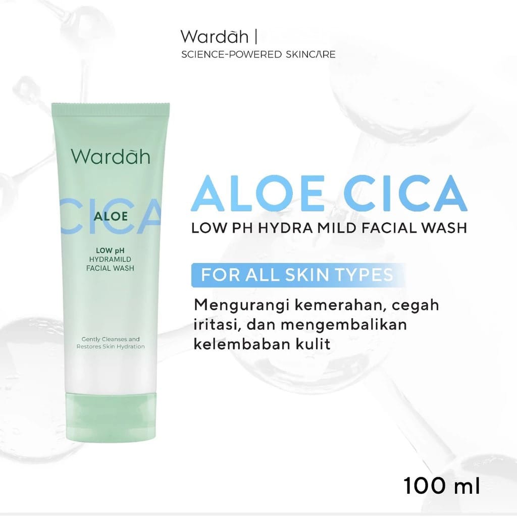 Wardah Cica Aloe Low pH Hydramild Facial Wash 100ml