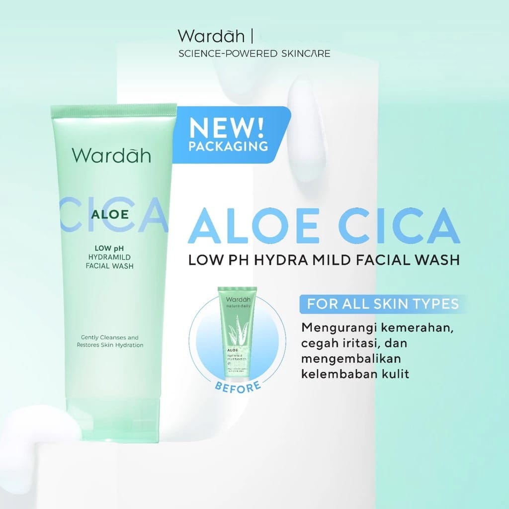 Wardah Cica Aloe Low pH Hydramild Facial Wash 100ml