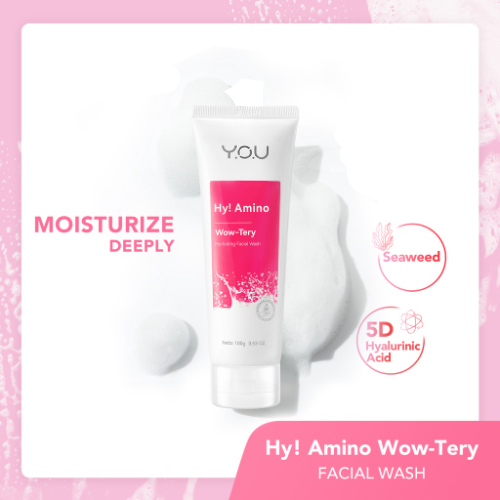 YOU Hy! Amino Wow-Tery Hydrating Facial Wash 100gr (Pink) *