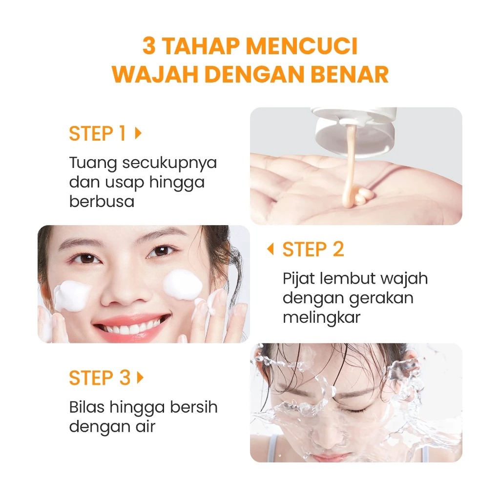 YOU Hy! Amino Glowing Gentle Cleansing Facial Wash 100gr (Orange)
