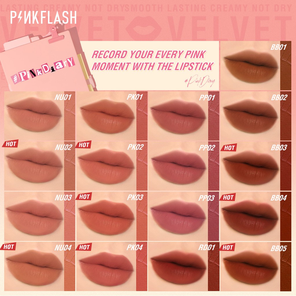 Pinkflash Lasting Matte Lip Cream - P01