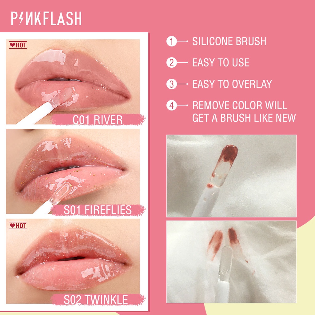 Pinkflash Lasting Glossy Lipgloss - S01