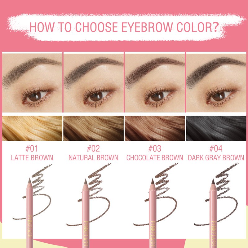 Pinkflash Waterproof Easy Eyebrow Pencil - 01 Latte Brown