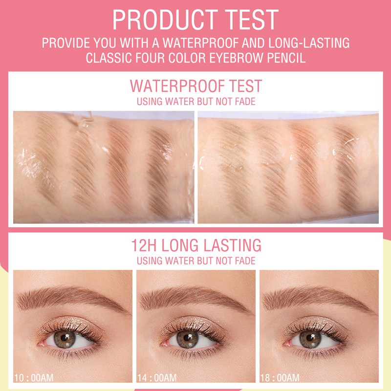 Pinkflash Waterproof Easy Eyebrow Pencil - 02 Natural Brown
