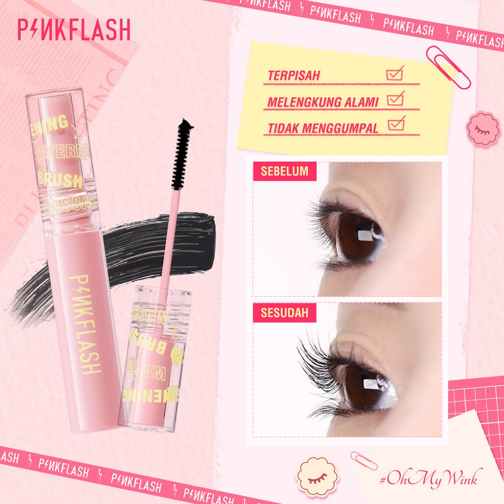 Pinkflash Lenghtening Waterproof Micro Brush Mascara