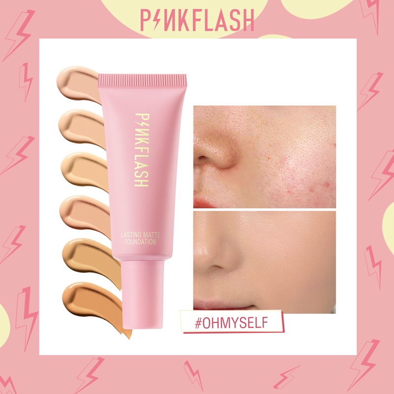 Pinkflash Lasting Matte Foundation #1 Vanilla
