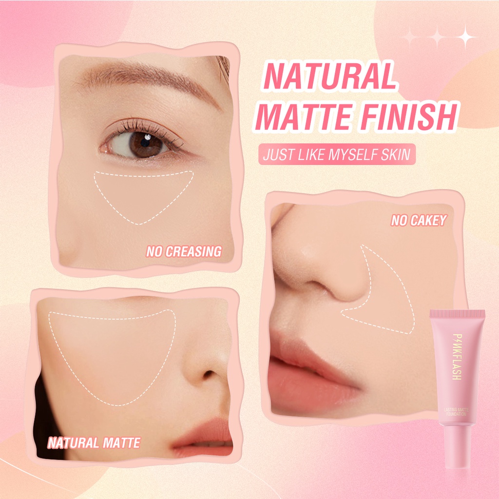 Pinkflash Lasting Matte Foundation #4 Medium Peach