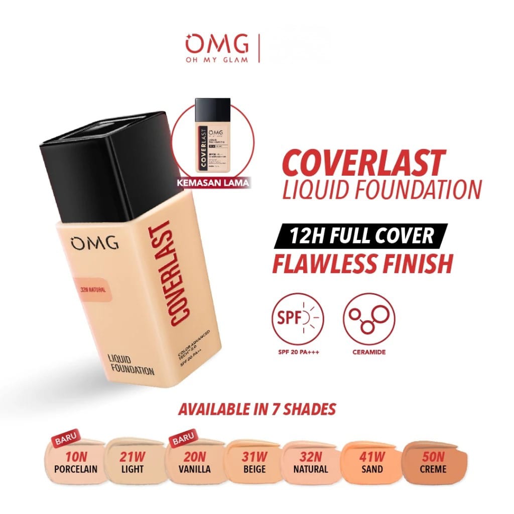OMG Coverlast Liquid Foundation 21W Light
