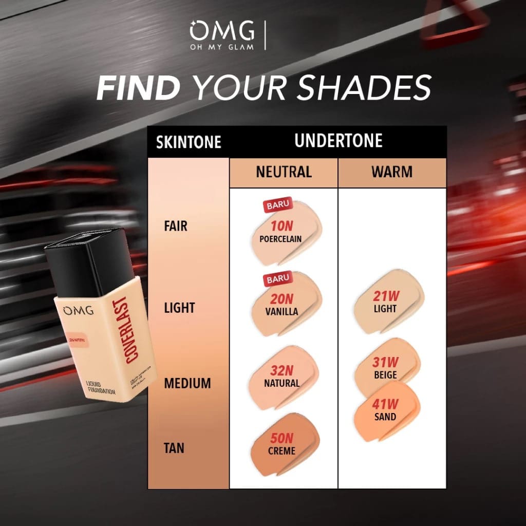 OMG Coverlast Liquid Foundation 32N Natural