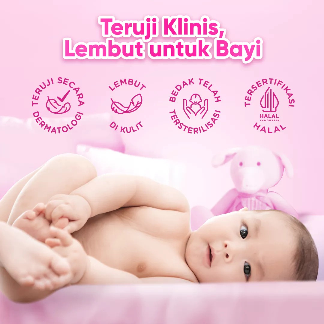 Cussons Baby Bedak Powder 130gr (100+30) - Pink Soft & Smooth