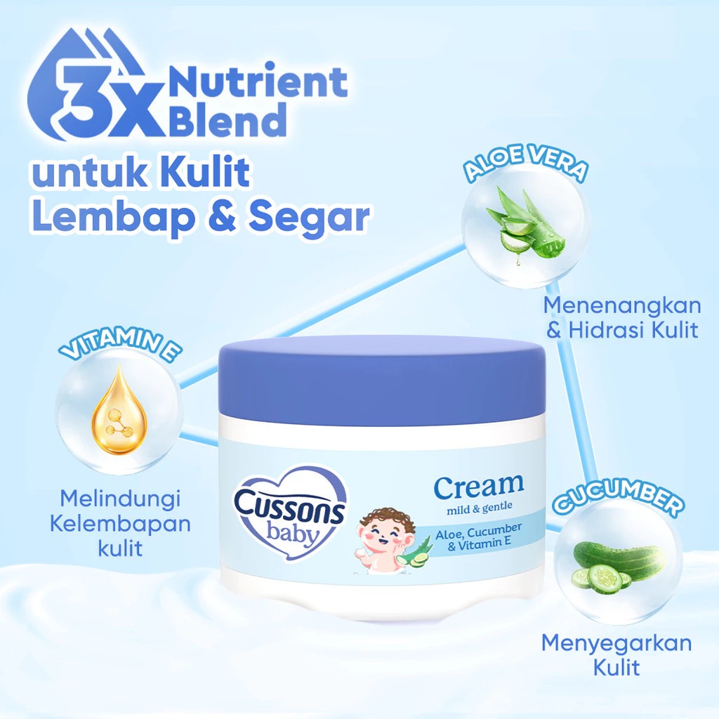 Cussons Baby Cream 50gr - Biru Mild & Gentle