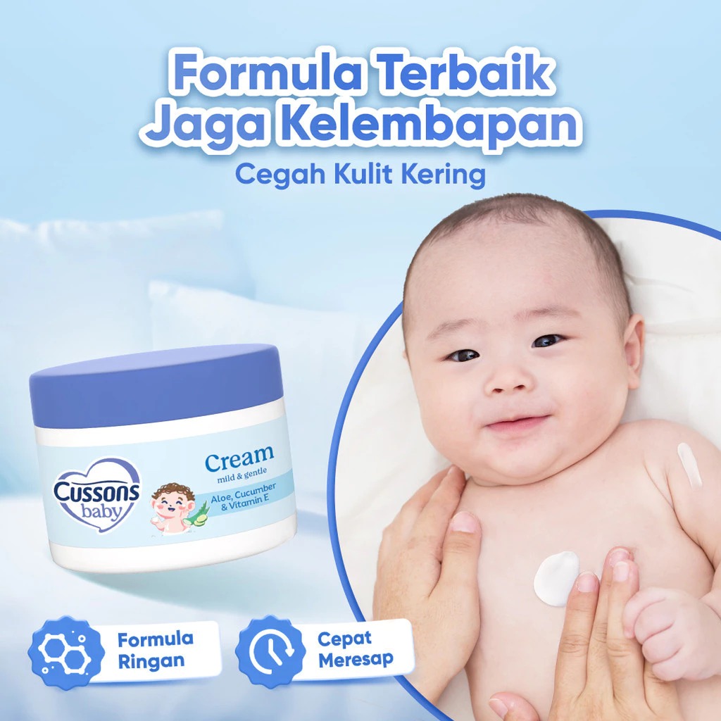 Cussons Baby Cream 50gr - Biru Mild & Gentle