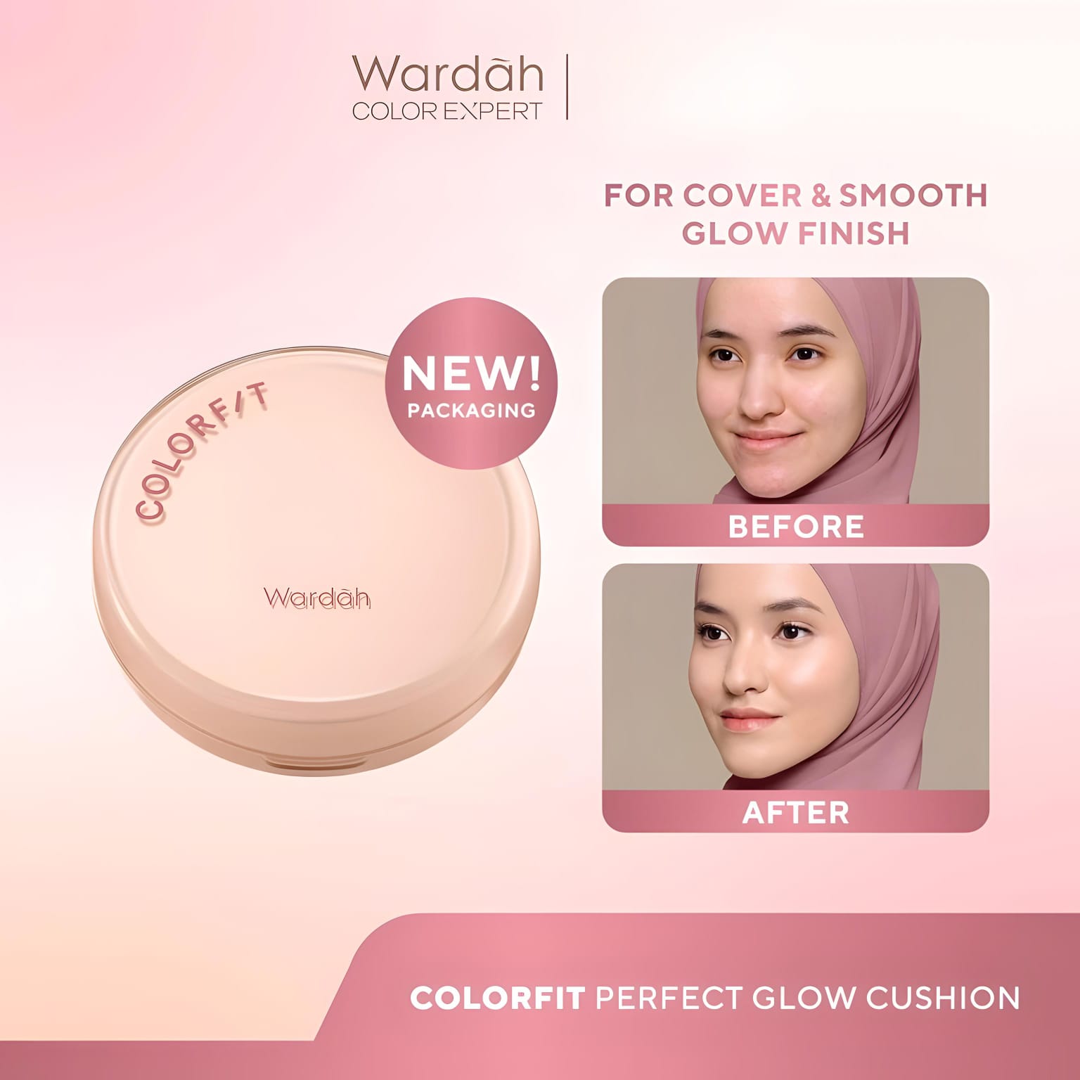 Wardah Colorfit Perfect Glow Cushion 15gr - 32N Neutral Beige