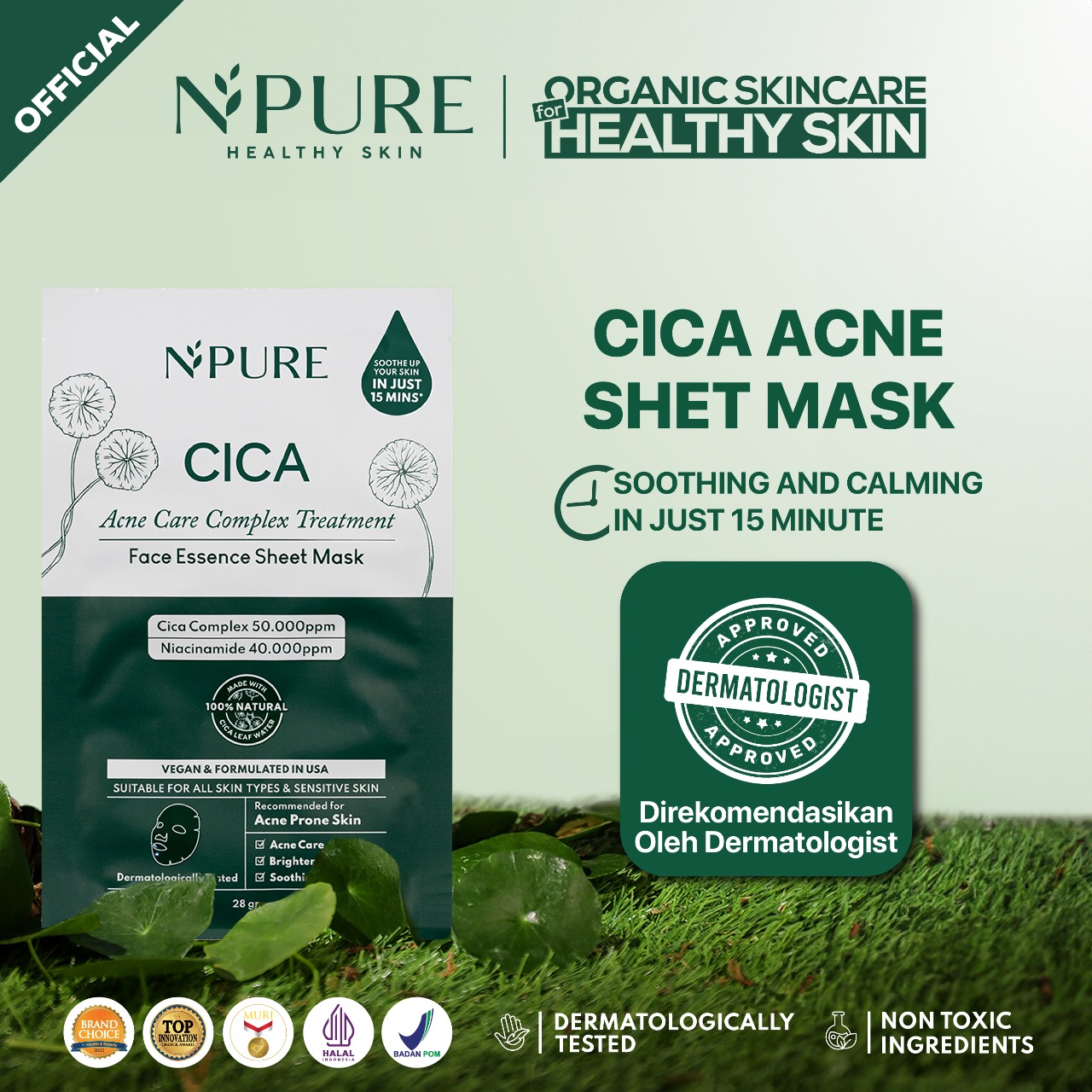 Npure Cica Sheet Mask 28gr