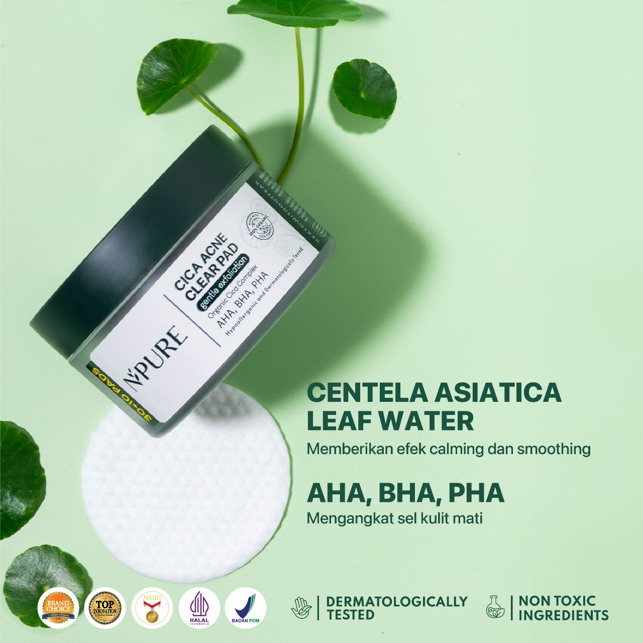 Npure Cica Clear Pads Jar 100gr