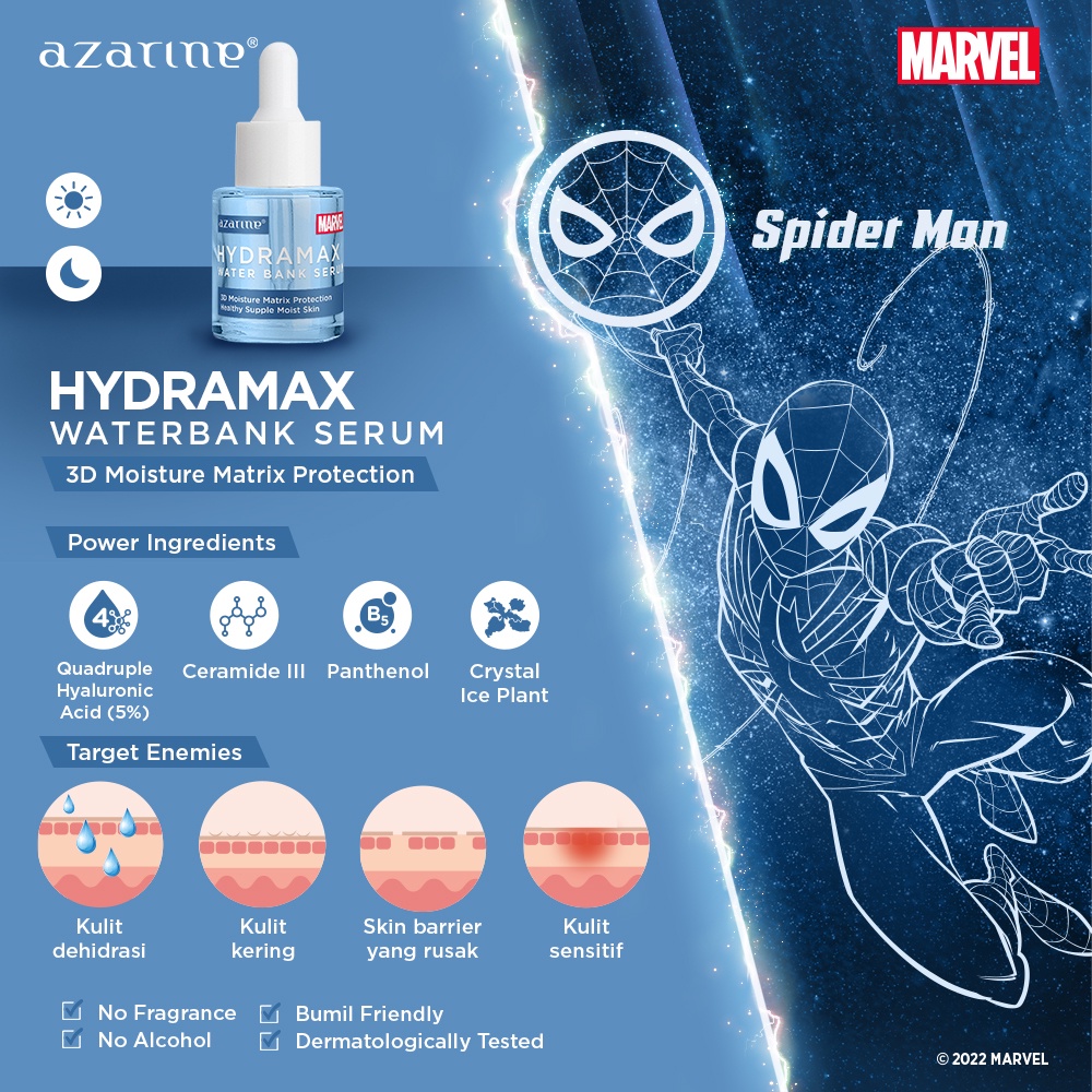 Azarine x Marvel HydraMax Water Bank Serum 20ml *