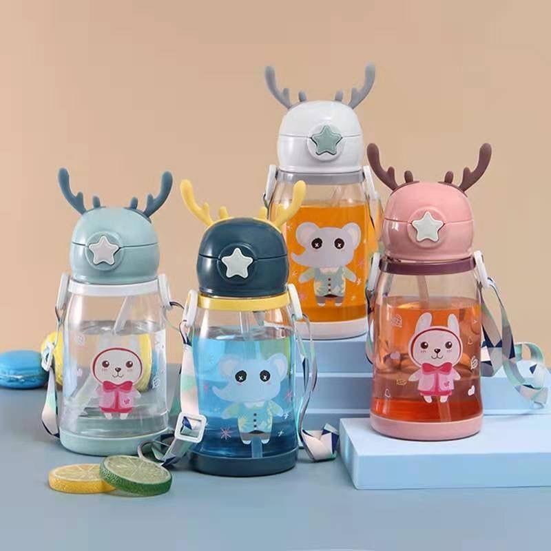 Botol Minum Tanduk Rusa + Tali 600ml - UNGU (BZ 247)