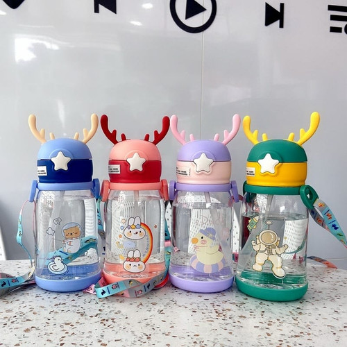 Botol Minum Tanduk Rusa + Tali 600ml - UNGU (BZ 247)