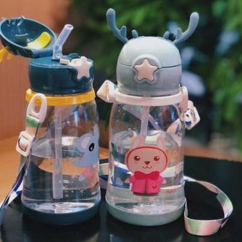 Botol Minum Tanduk Rusa + Tali 600ml - UNGU (BZ 247)